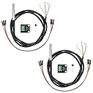2 Pack Temperature Sensor Module Kit with Waterproof Stainless Steel Probe, Temperature Sensor Chip for Arduino and Raspberry Pi