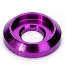 20 PCS M3 Head Washers Gaskets Aluminum Alloy Countersunk Cup Shim for Screw Multicolor Drone (Purple)