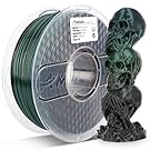 AMOLEN PLA 3D Printer Filament, PLA Filament 1.75mm Silk Black Shiny Green Filament, 3D Printing Filament 1KG/2.2lb