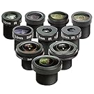M12 Lens Set, Arducam Lens for Raspberry Pi Camera (1/4") and Arduino, Telephoto, Macro, Wide Angle, Fisheye Lens Kit (10°- 200°) with M12 Lens Holder and Cleaning Cloth, Optical All-in-One