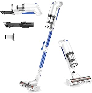 Whall Cordless Vacuum Cleaner, Upgraded 25Kpa Suction 280W Brushless Motor Stick Vacuum Cleaner, Lightweight Handheld Vacuum for Home Pet Hair Carpet Hard Floor, up to 55mins Runtime
