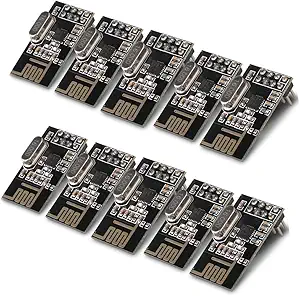 MakerFocus 10pcs NRF24L01+ 2.4GHz Wireless RF Transceiver Module Compatible with Ar duino Raspberry Pi