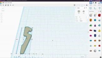 3-D modeling of the rummy cube stand in Tinkercad