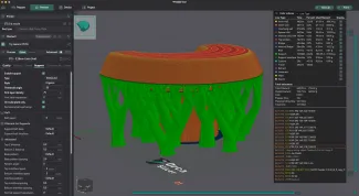 3D model with visual supports ready for printing