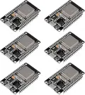 DORHEA 6PCS ESP32 ESP-32S WiFi Development Board NodeMCU ESP-WROOM-32 Microcontroller 2.4GHz Dual-Core WiFi Bluetooth Processor Integrated Chip CP2102