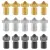 UMLIFE 15PCS M6 0.6mm（5PCS Hardened Steel + 5PCS Stainless Steel + 5PCS Brass） Nozzles Kit Extruder Print Head for 1.75mm Filament E3D V5-V6 3D Printer