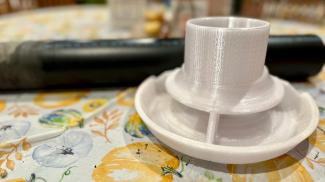 3D printed base for gravity chicken feeder